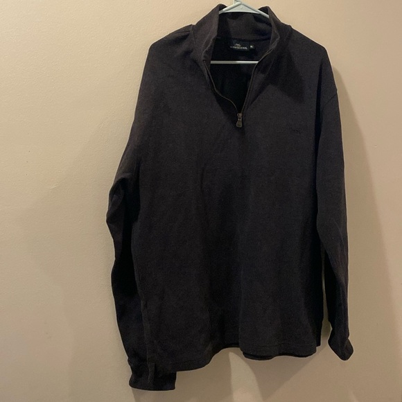 Rodd & Gunn mens XL gray 100% cotton dark gray quarter zip - great condition - Picture 1 of 6